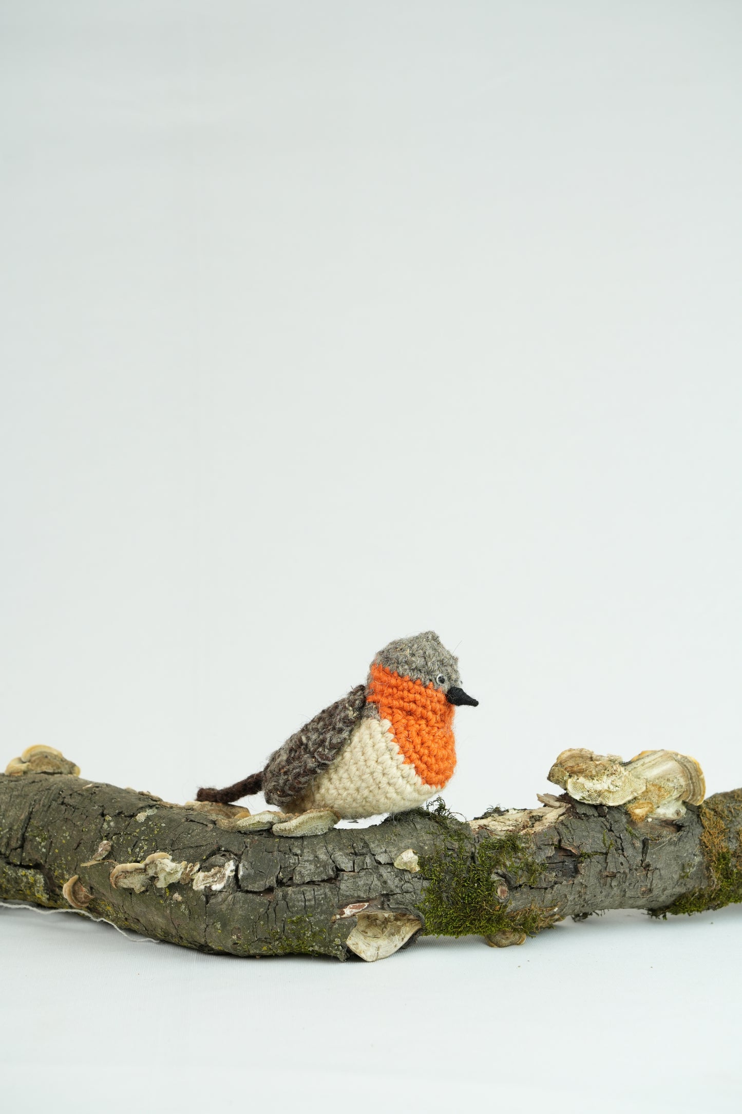 Red-throated Flycatcher - Himalayan Bird Hand-Crochet Toy