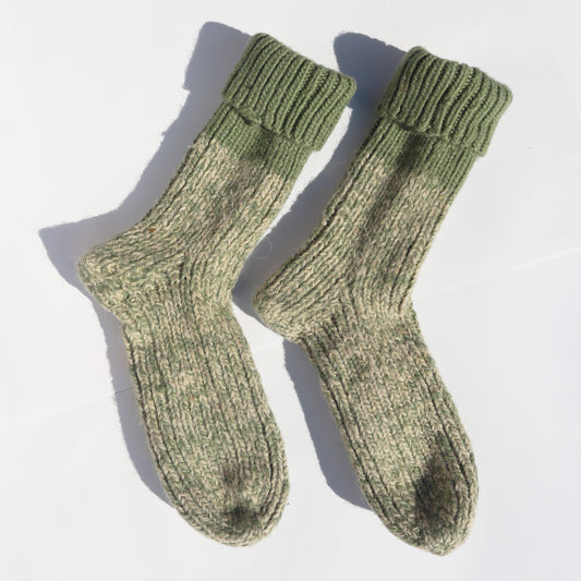 Hand-Knit Socks - Blended Desi Oon & Merino Wool, Sustainable & Cozy