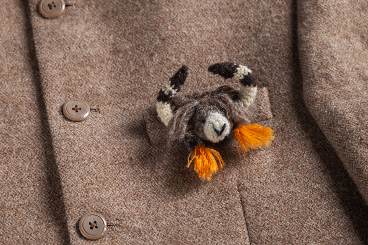 Tashi Yak Head Brooch