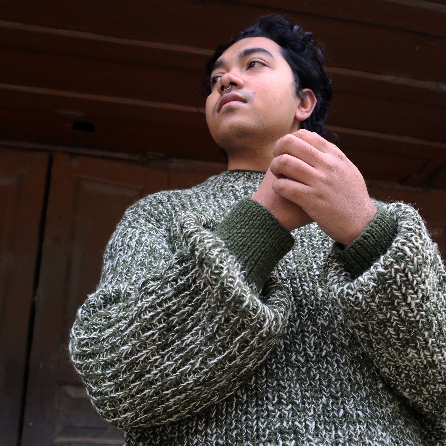 Misty Wool Sweater Green