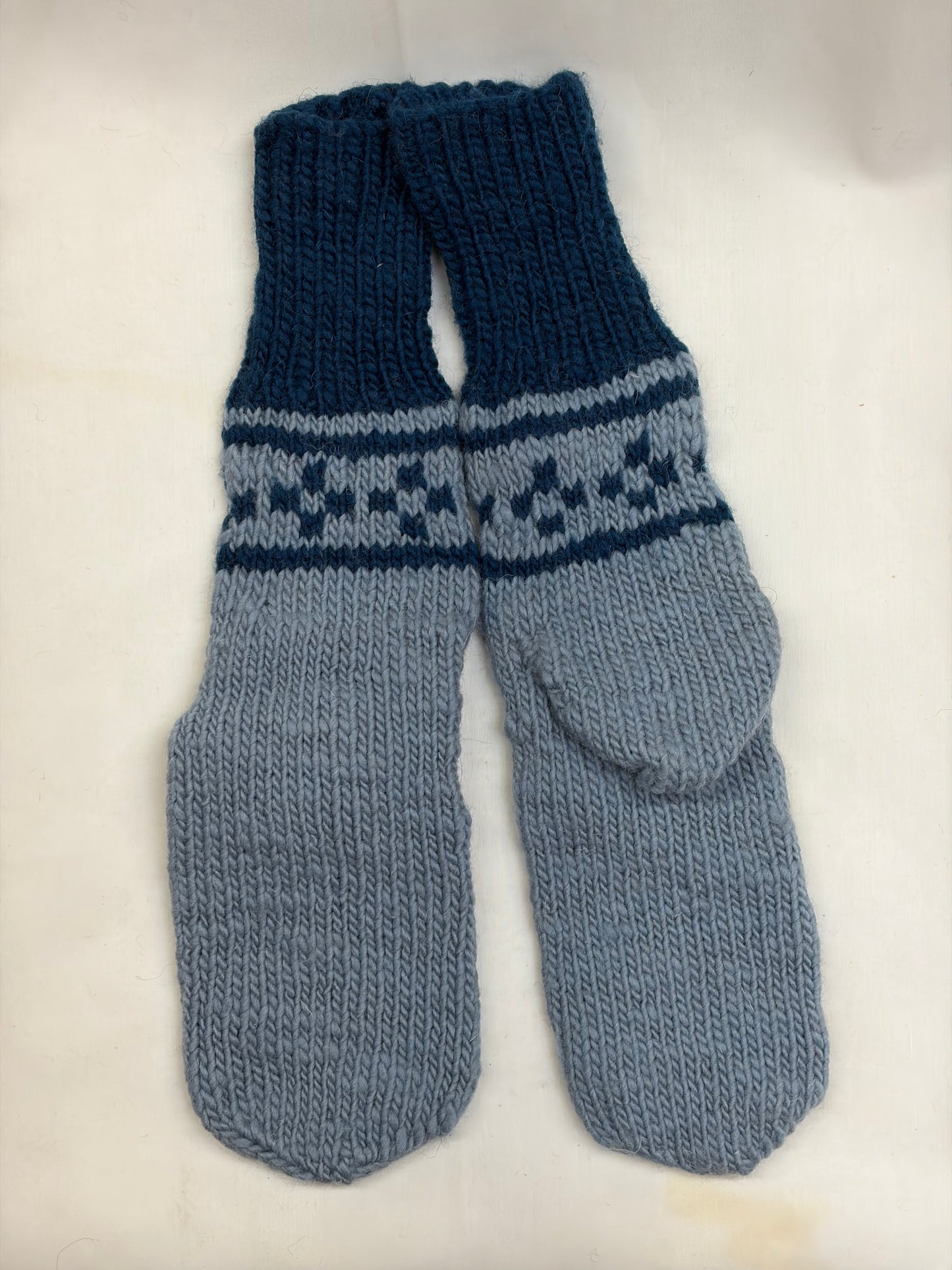 Motif detail wool socks - Shop@Woolknitters
