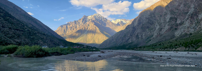 View of Pir Panjal Himalayan range from Jispa, Lahaul, Himachal Pradesh