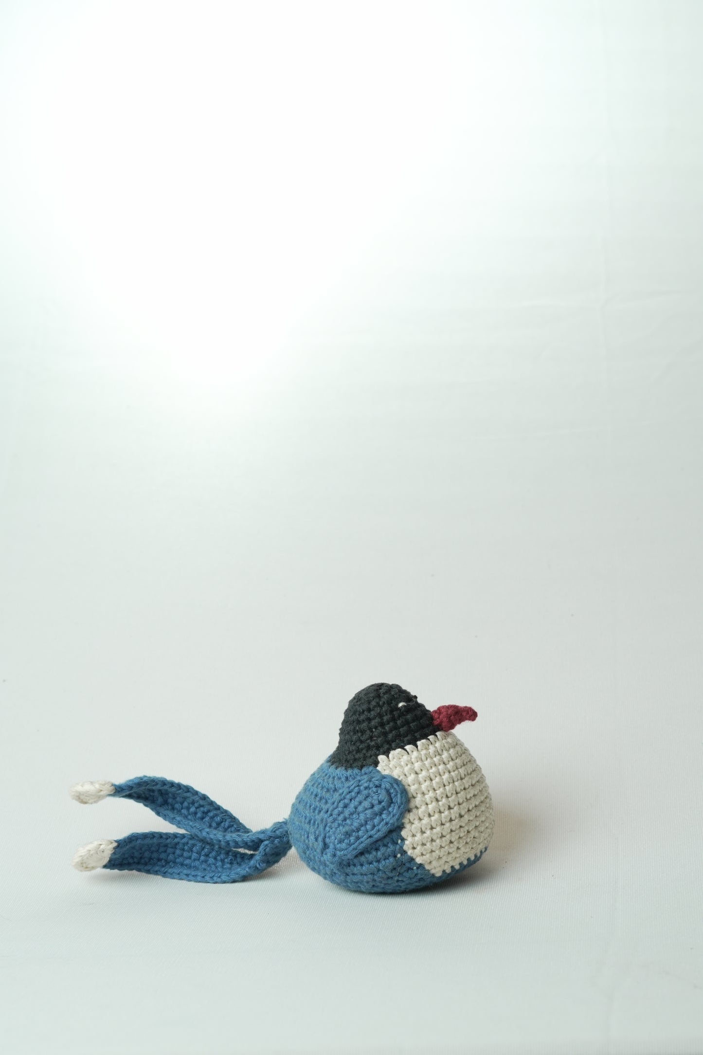 Magpie – Eco Souvenir (Hand-Crocheted Cotton Bird)