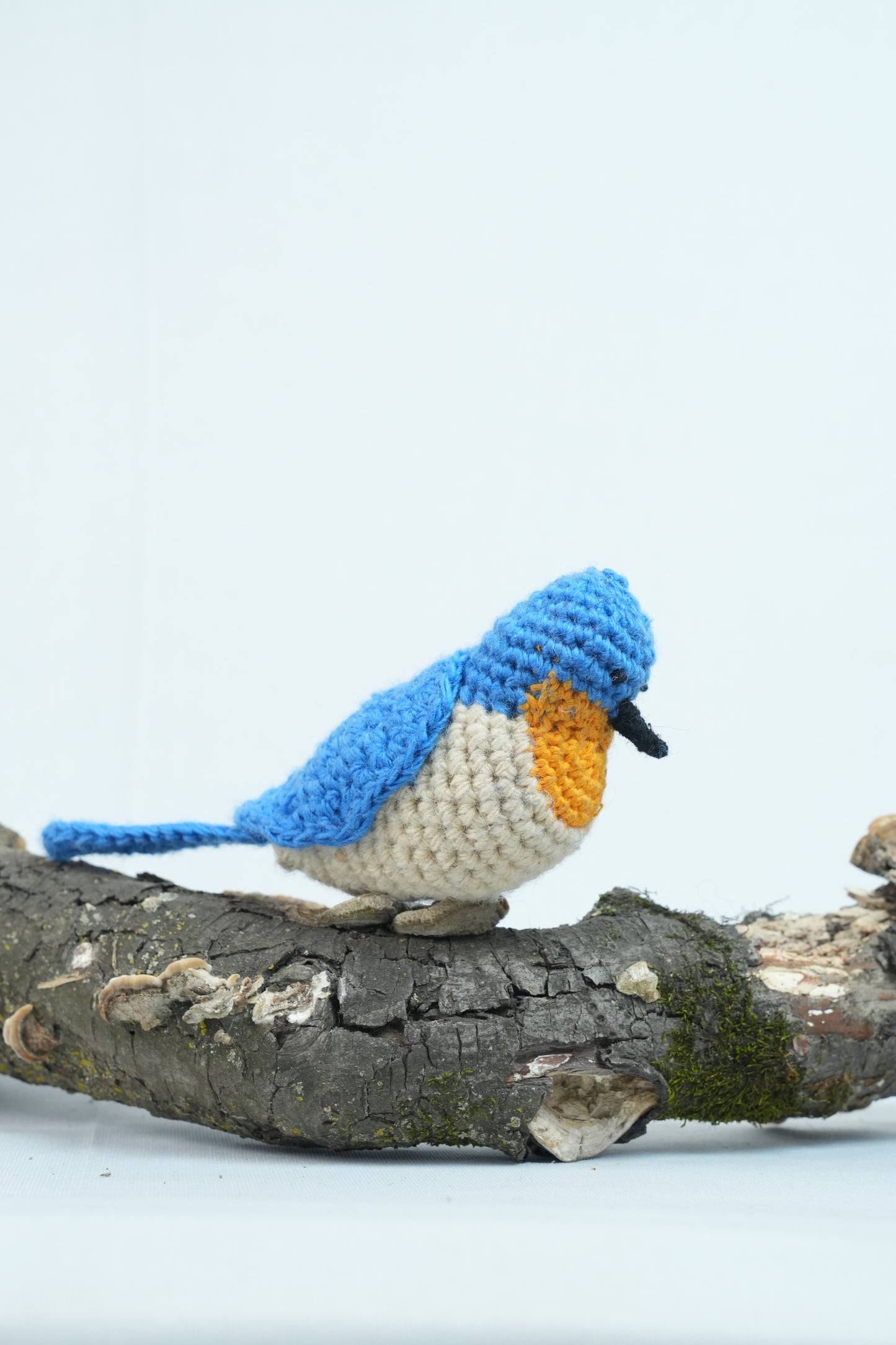 Tickell's Blue Flycatcher - Himalayan Bird Hand-Crochet Toy