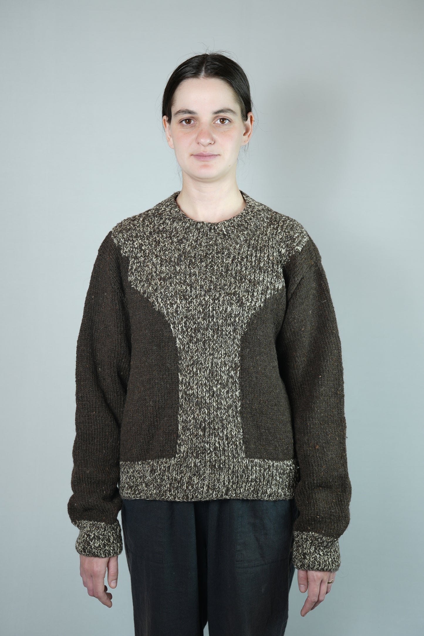 Pual Melange Yoke Pullover