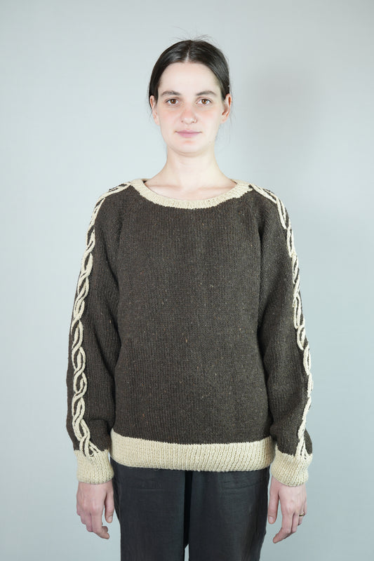 Pual Braided Sleeve Pullover