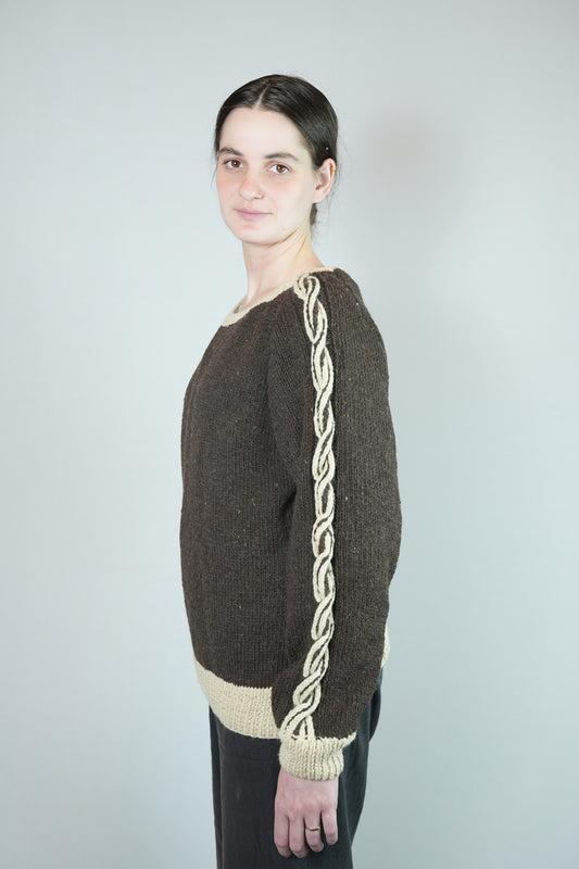 Pual Braided Sleeve Pullover