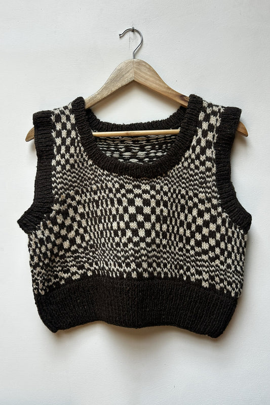 Pual Cropped Patterned Vest