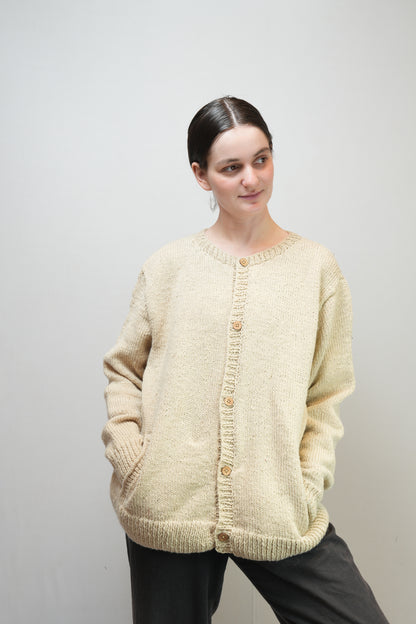 Pual Solid Wool Cardigan