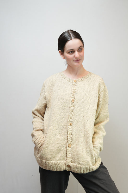 Pual Solid Wool Cardigan