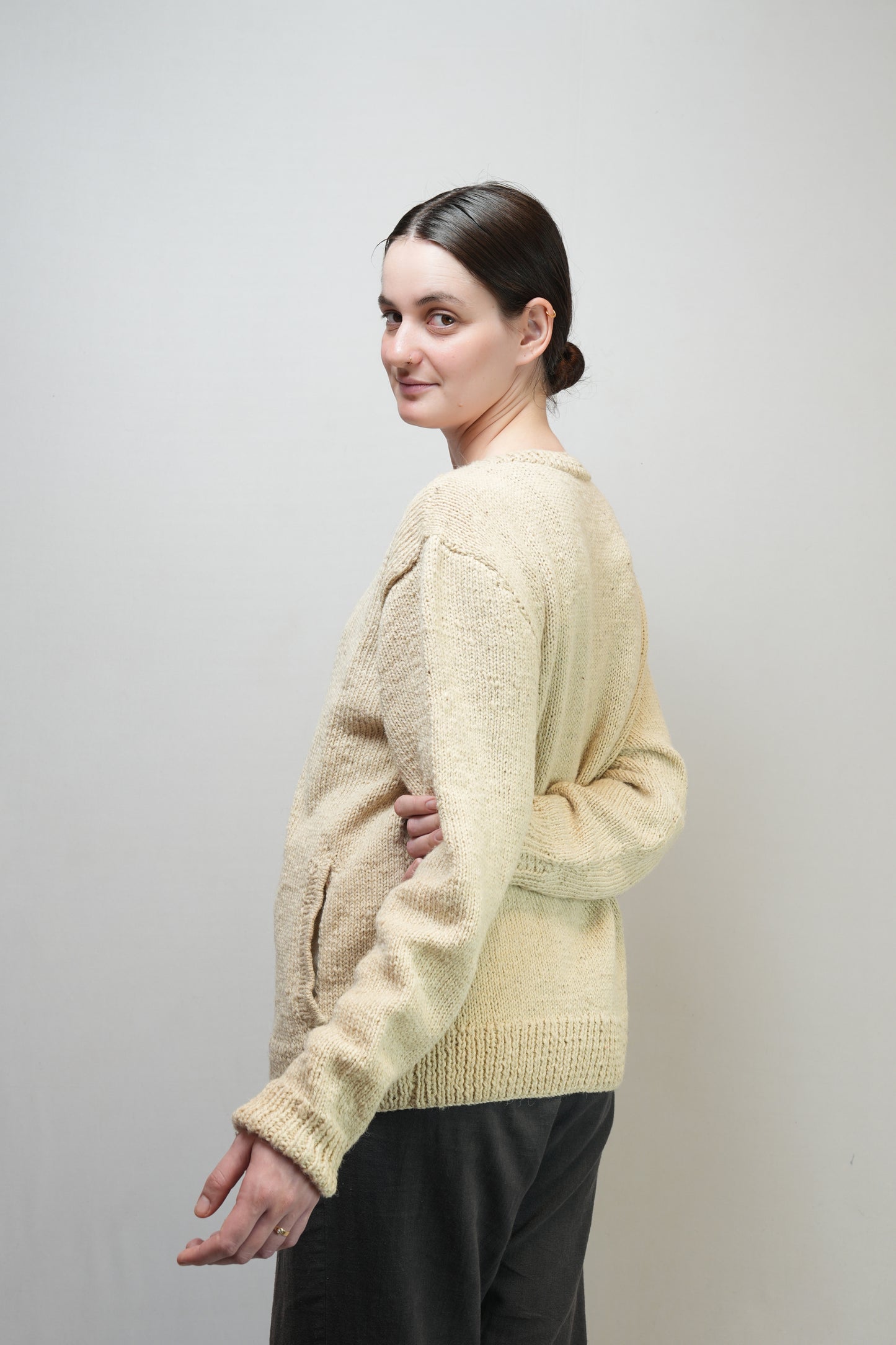 Pual Solid Wool Cardigan