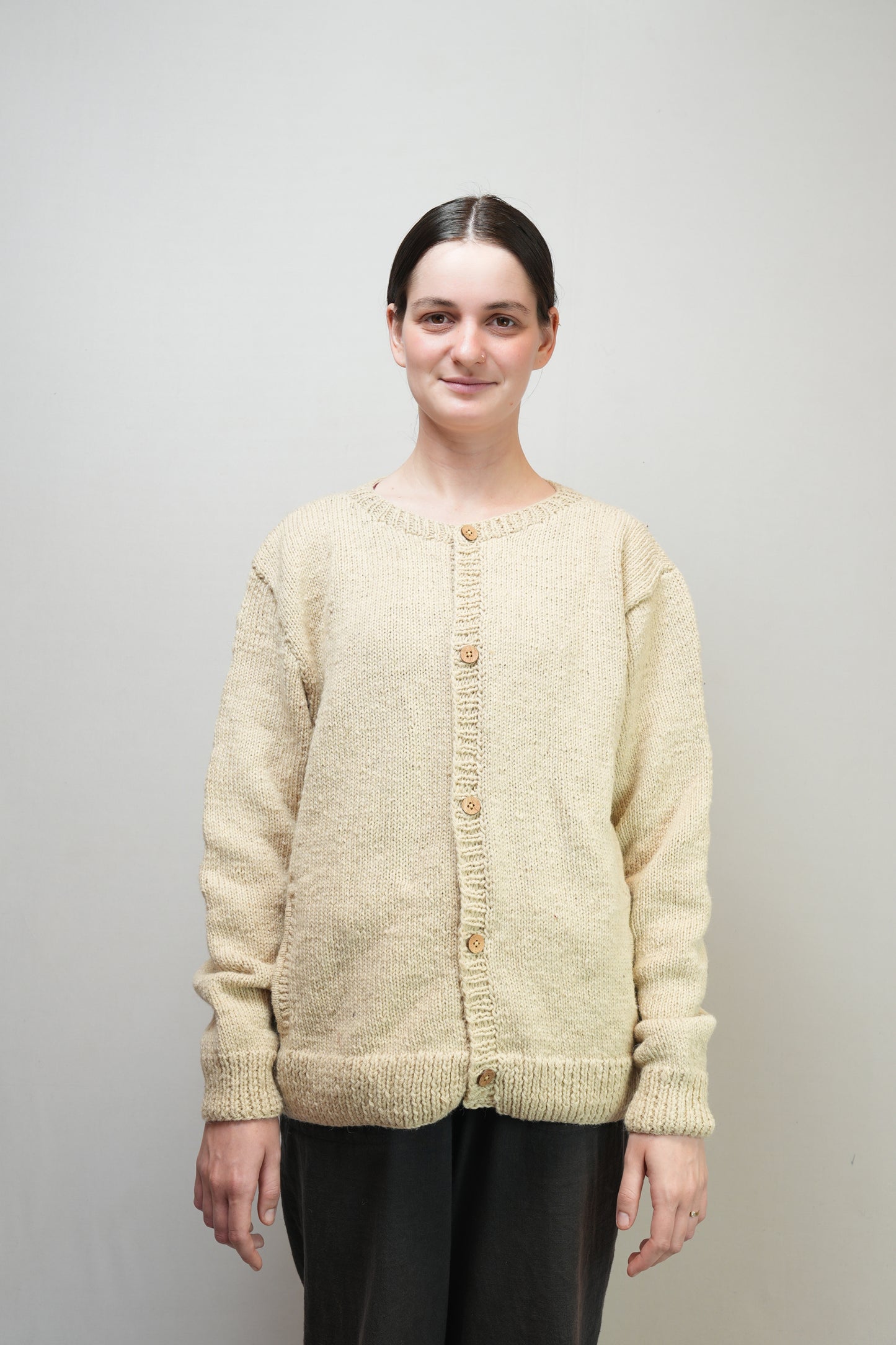 Pual Solid Wool Cardigan