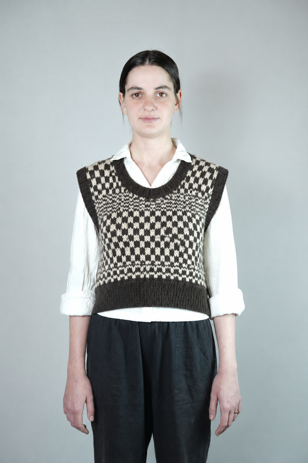 Pual Cropped Patterned Vest