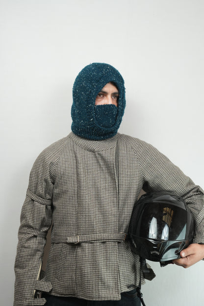 Wool Balaclava Hand-Knitted - Gray Melange