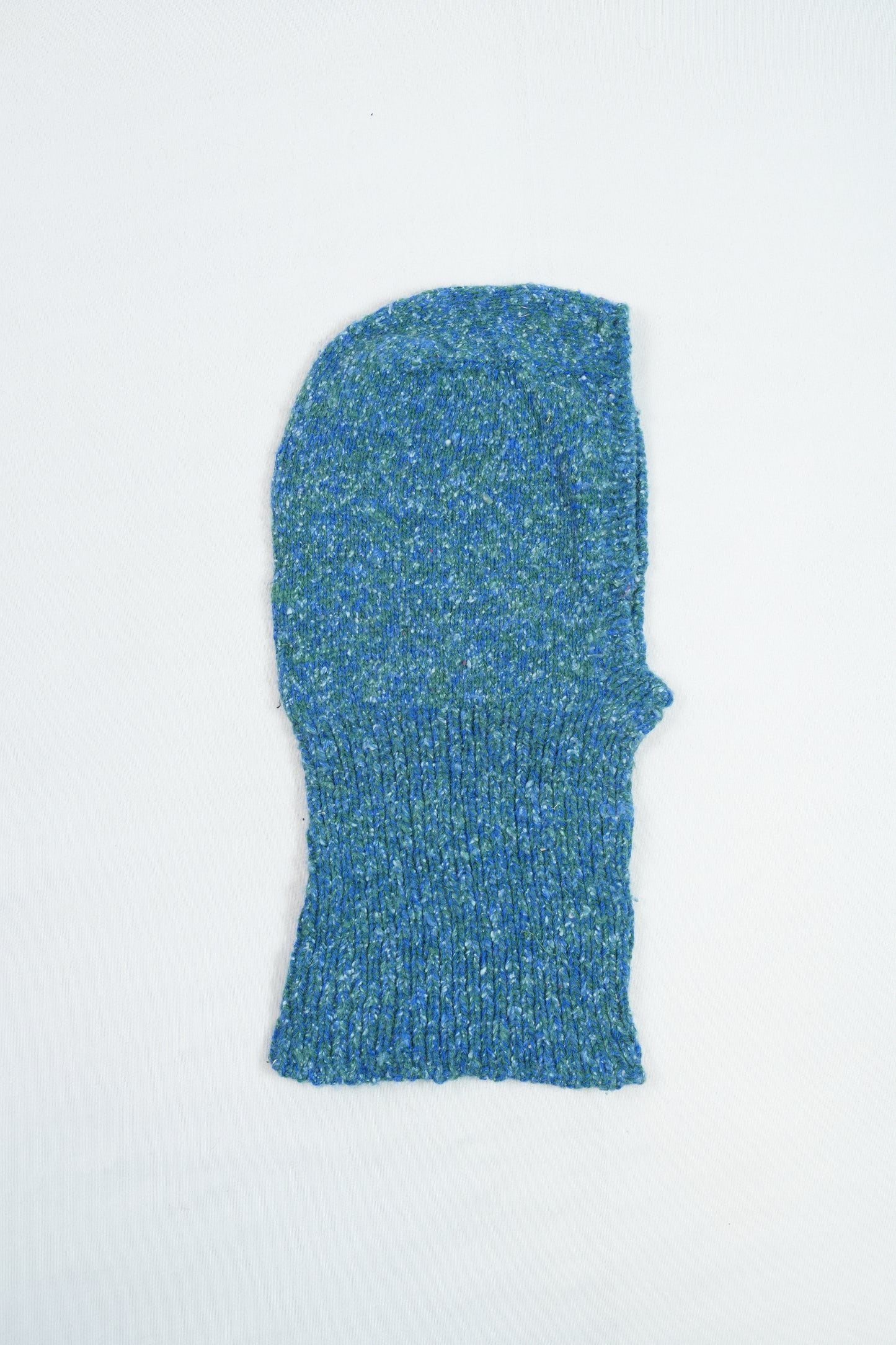 Wool Balaclava Hand-Knitted - Indigo Melange