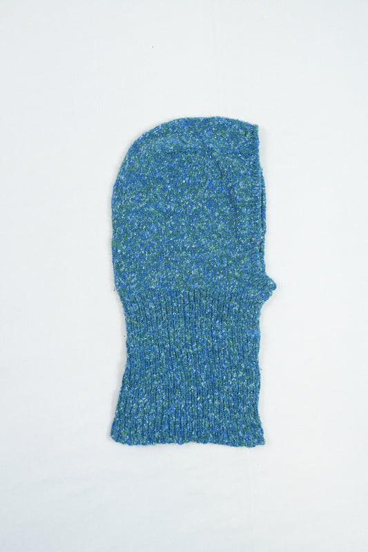 Wool Balaclava Hand-Knitted - Indigo Melange