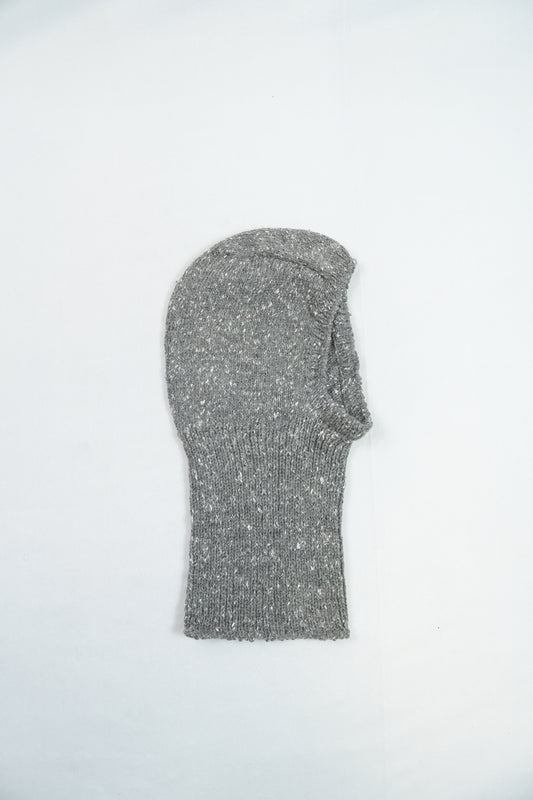 Wool Balaclava Hand-Knitted - Gray Melange