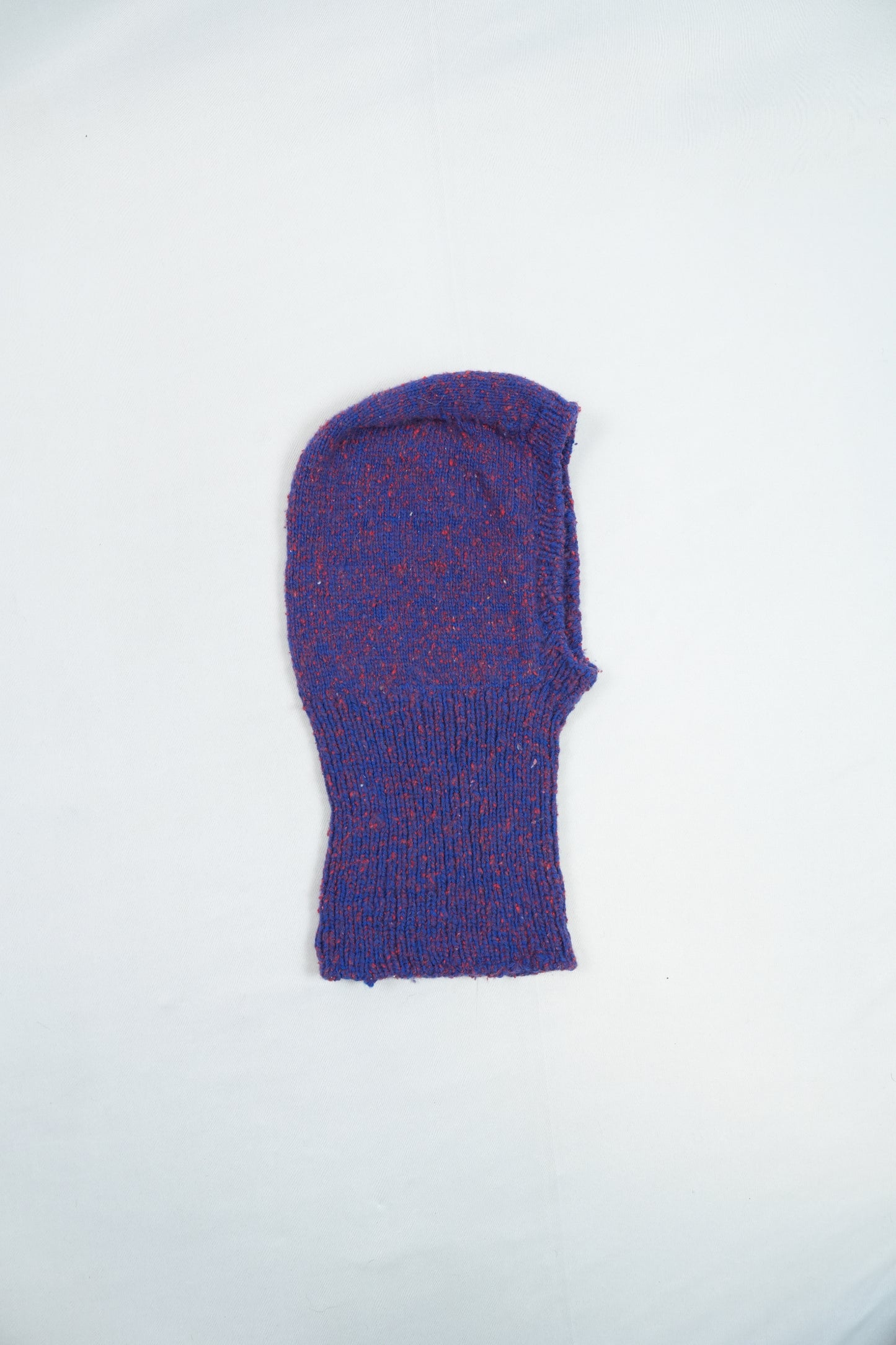 Wool Balaclava Hand-Knitted - Purple Melange