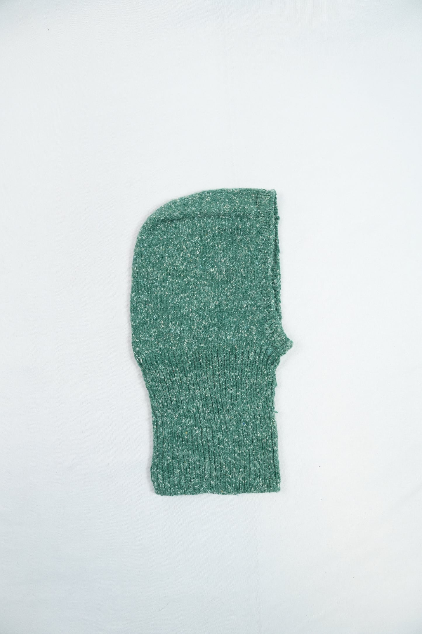 Wool Balaclava Hand-Knitted - Sea Green Melange