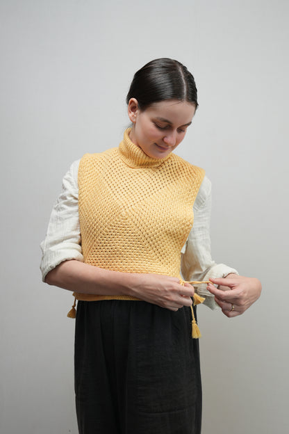 Square Top - Crew Neck - Indigo