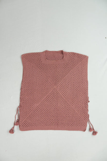 Square Top - Crew Neck - Rose