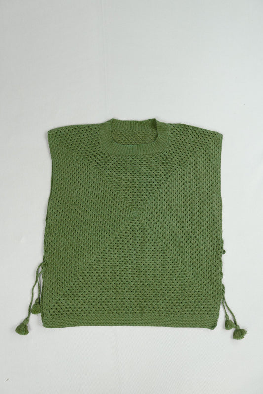 Square Top - Crew Neck - Moss
