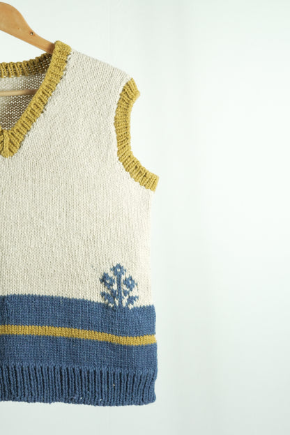 Darcha Vest - Flower - Indigo