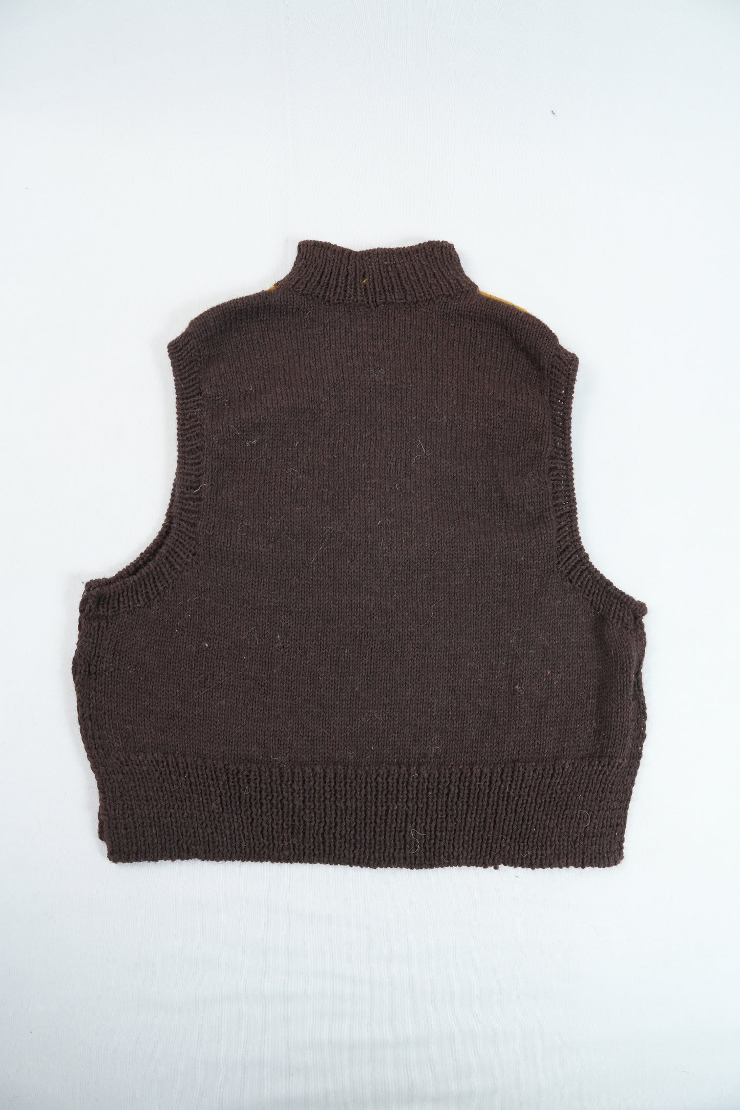 High Neck Wool Handknit Vest - Shepherd