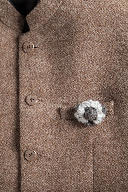 Brooch Sheep Head in Black