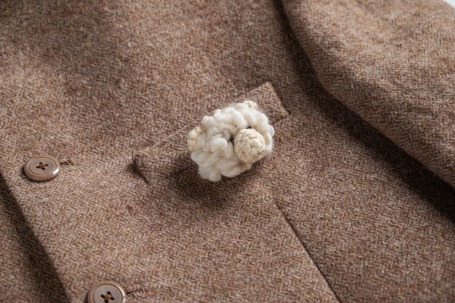 Bhedu Head Brooch in Natural