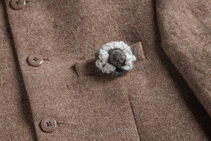 Brooch Sheep Head in Black