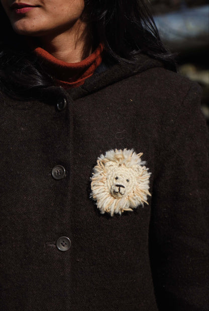 Shera Lion Head Brooch