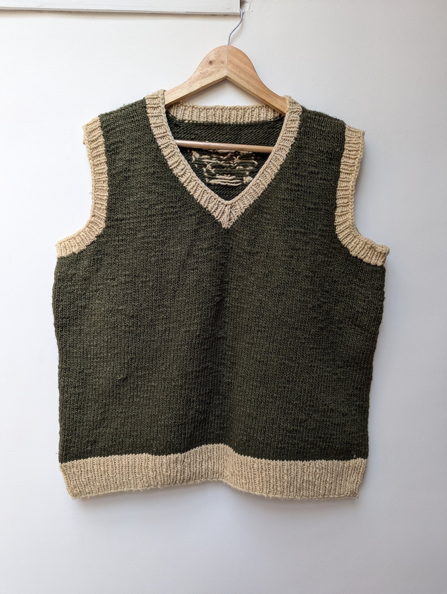 Darcha handloom wool knit vest front view for men and women