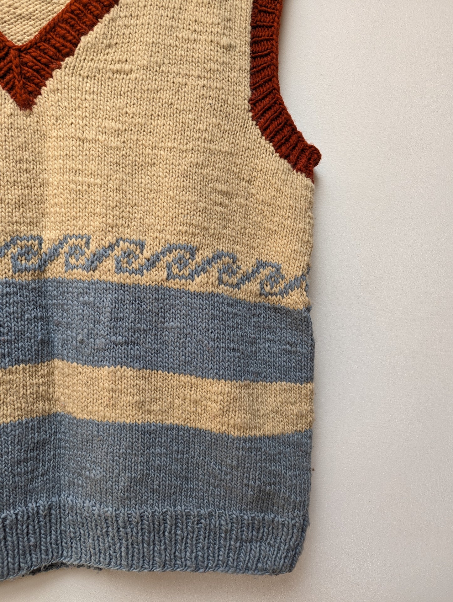 Darcha handloom wool knit vest front left lower view for men and women