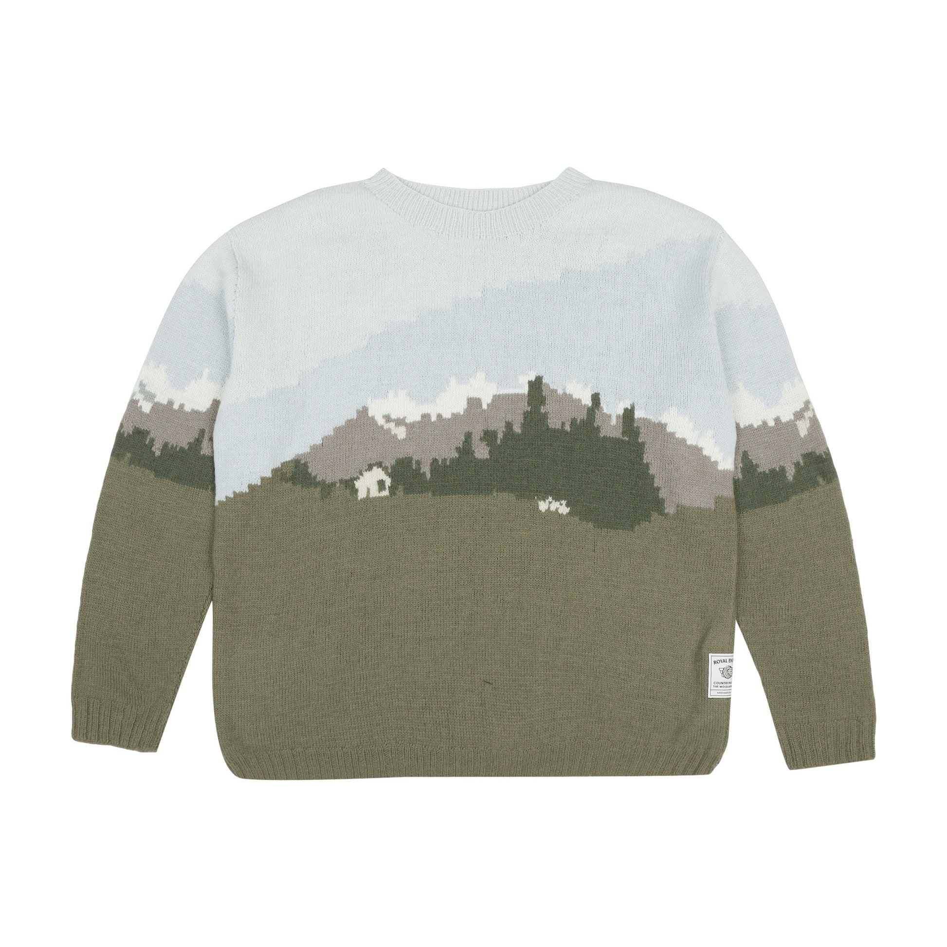 Handmade wool sweater postcard from kullu artisan winter wear front. 