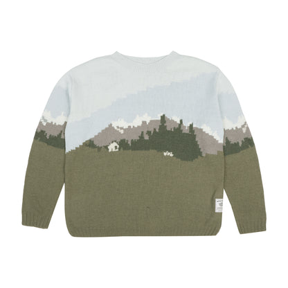 Handmade wool sweater postcard from kullu artisan winter wear front. 