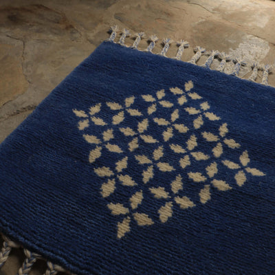 Dhyana Dream Blue Tsug Den Carpet - Shop@Woolknitters