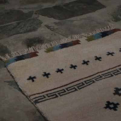 Gau Border Wave Tsug Den Carpet - Shop@Woolknitters