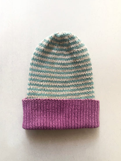 Cotton Rib Stripe Beanie