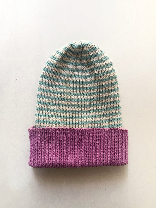 Cotton Rib Stripe Beanie