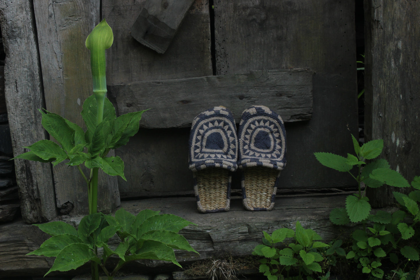 Multicolor Himalayan Hemp Wool Slippers