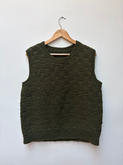 Textured knit vest