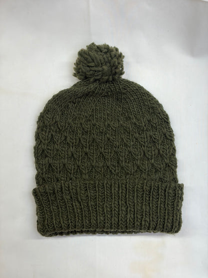 Textured wool knit beanie