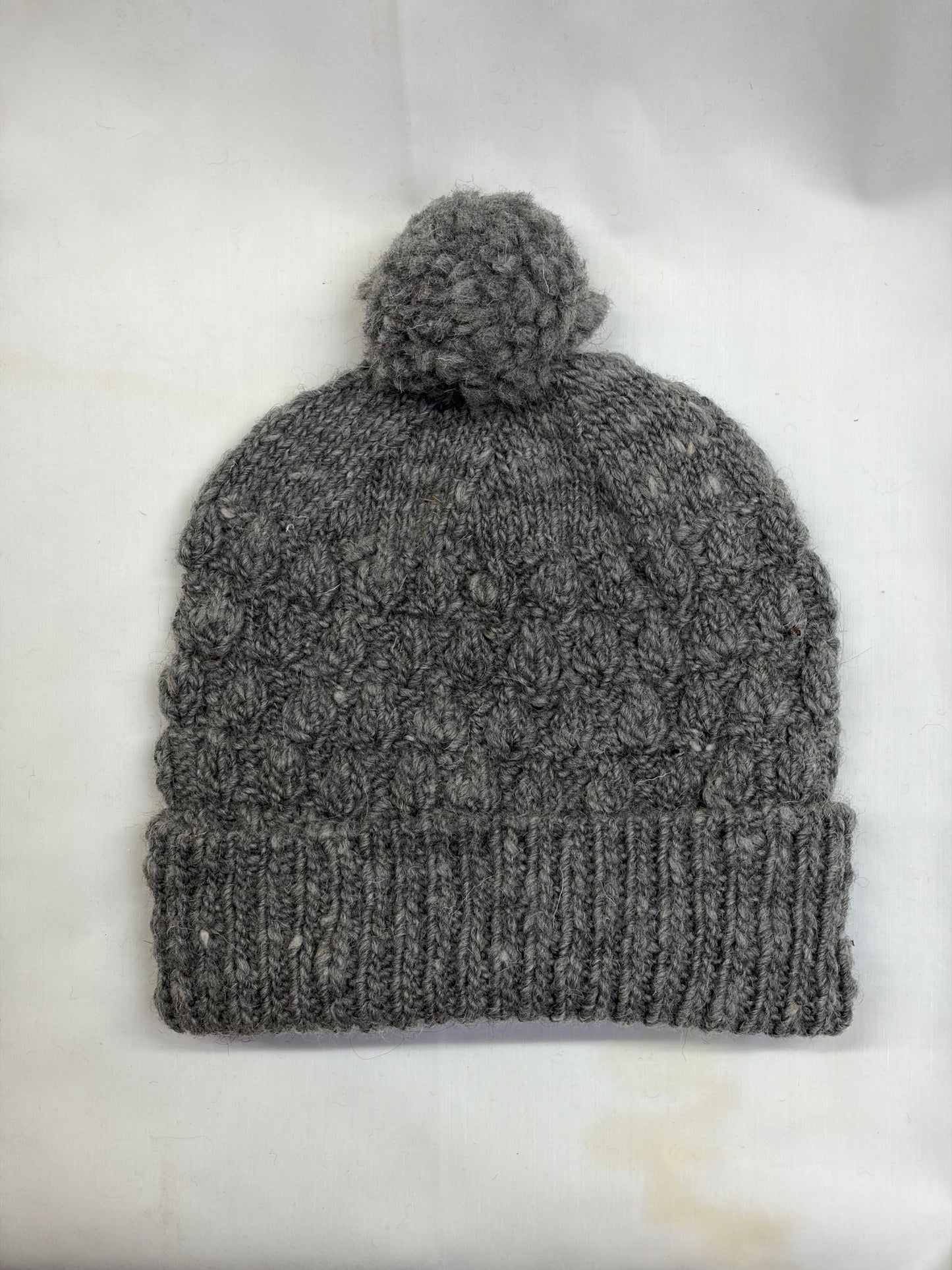 Textured wool knit beanie