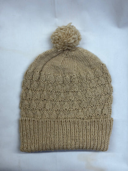 Textured wool knit beanie