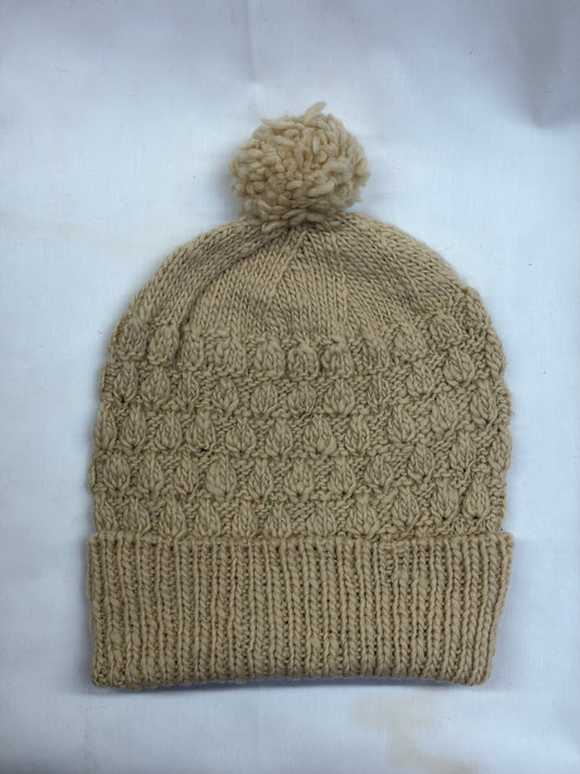 Textured wool knit beanie