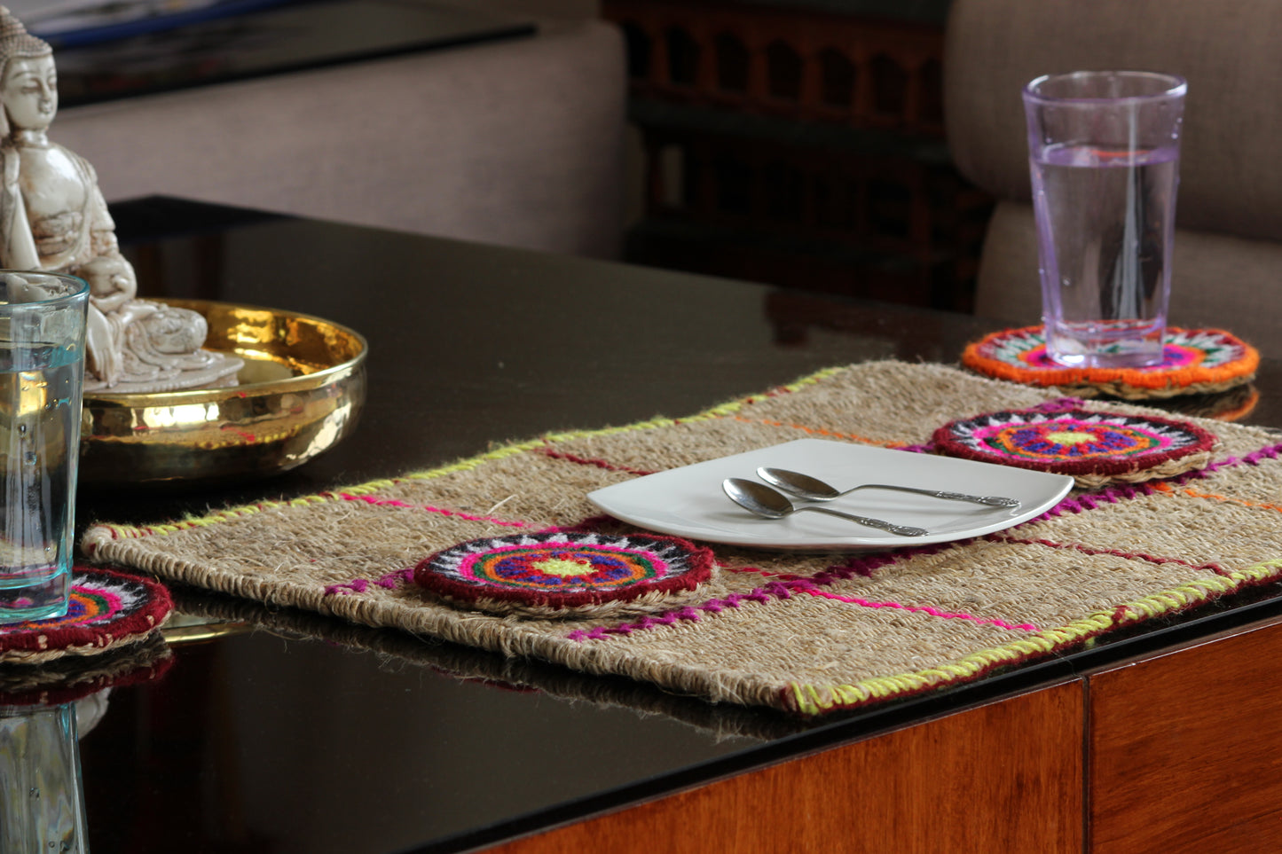 Gaddi Peaks: Eco-Chic Hemp Table Mat