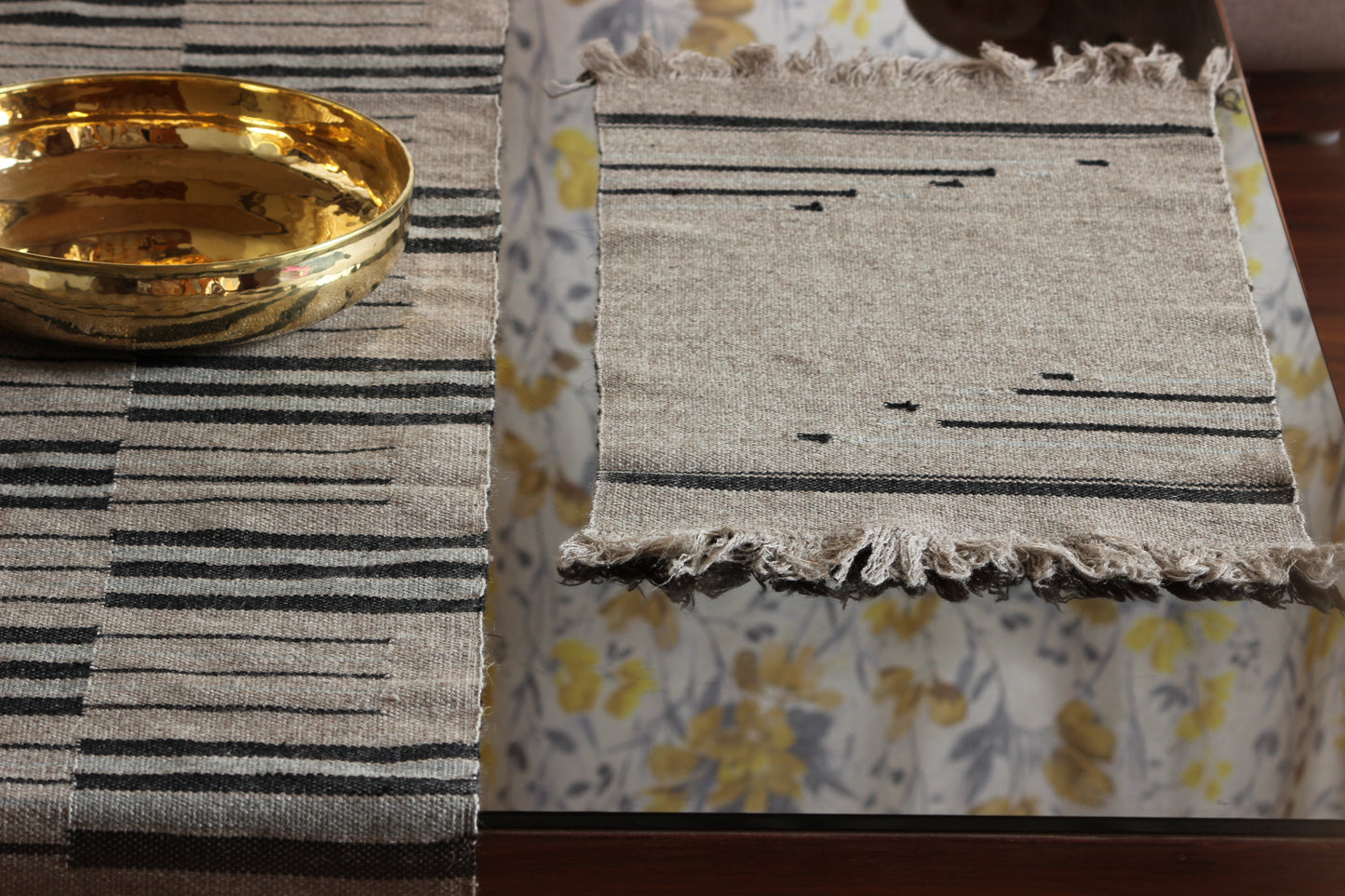 Gaddi Essence: Handwoven Wool Table Mat