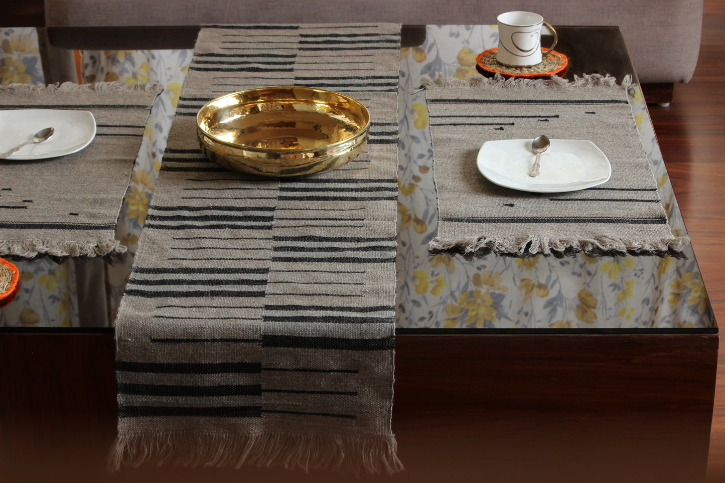 Gaddi Essence: Handwoven Wool Table Mat