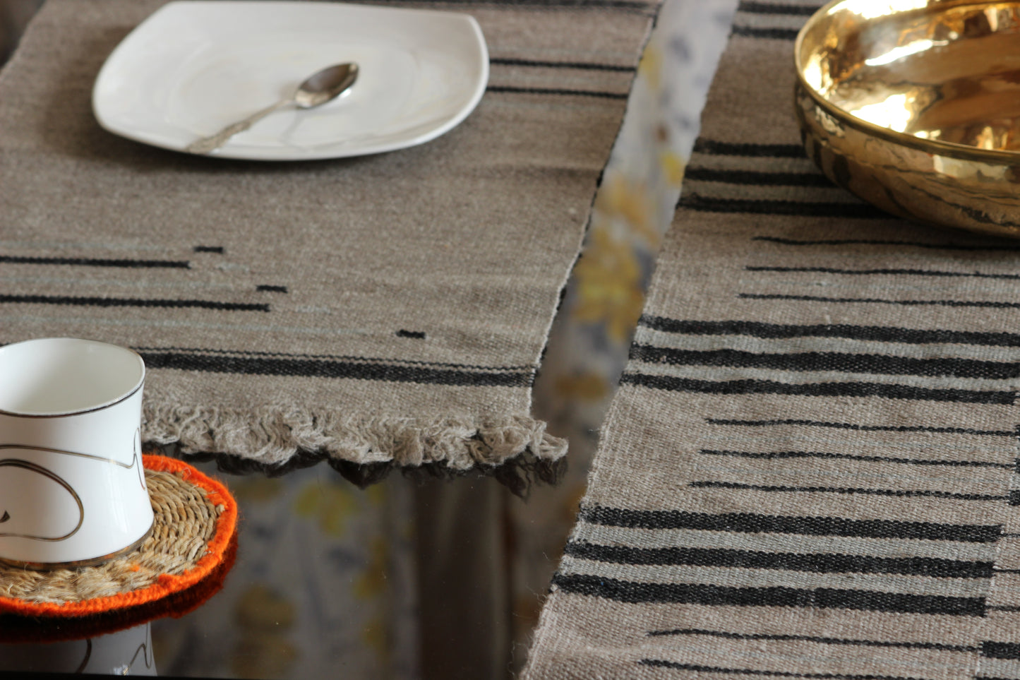 Gaddi Essence: Handwoven Wool Table Mat